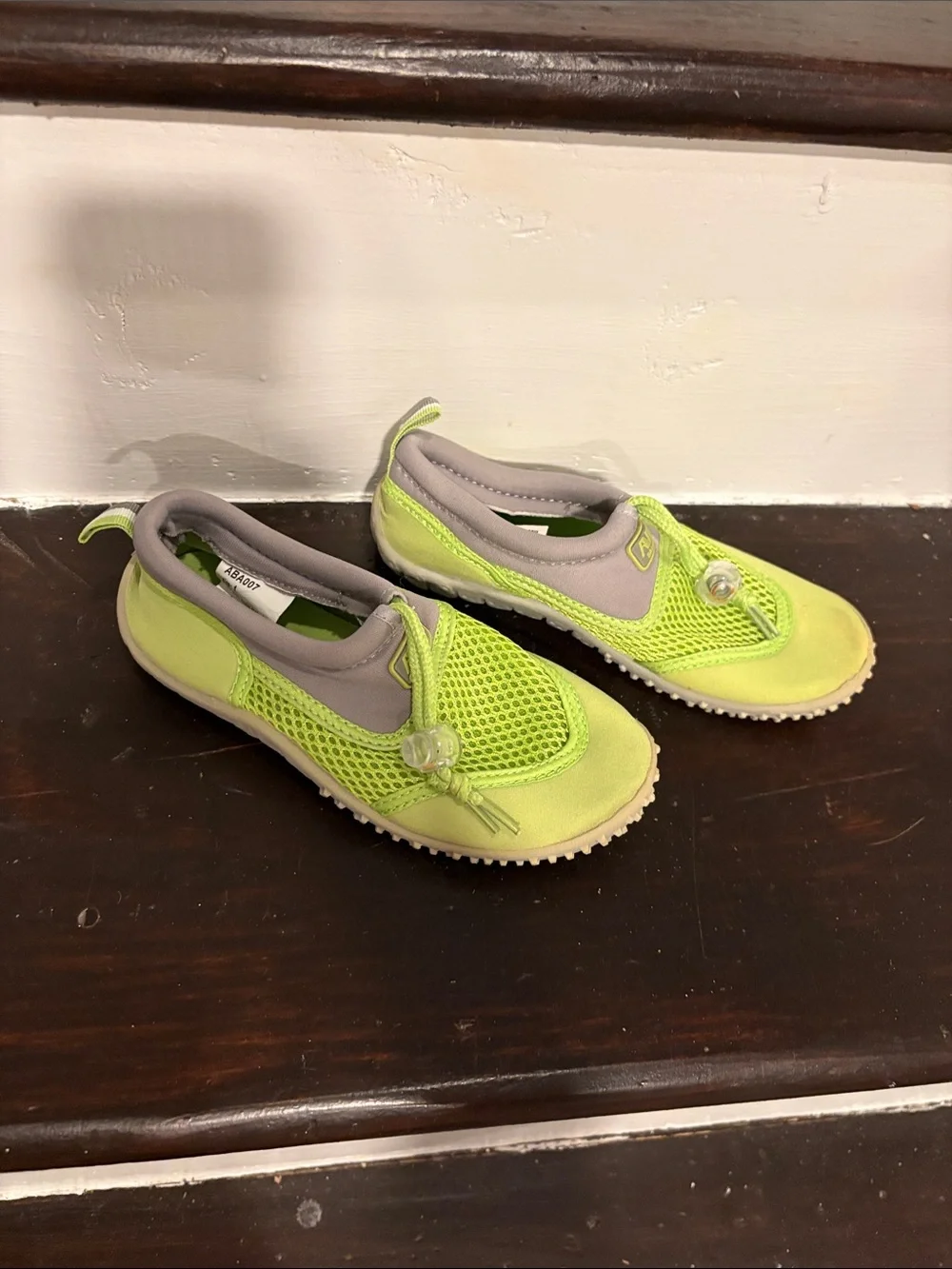 Women's Neon Lime Slip-On Water Shoes - Lightweight Comfort